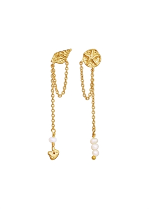 Elo earrings Forgyldt Maanesten